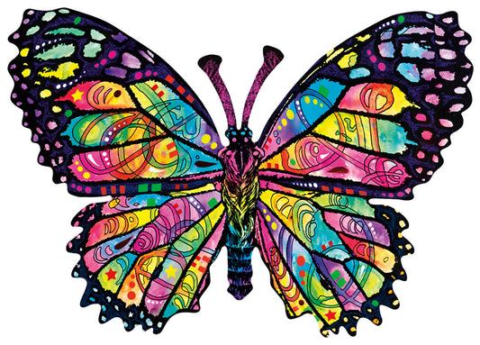 Stained Glass Butterfly 1000 Piece Jigsaw Puzzle