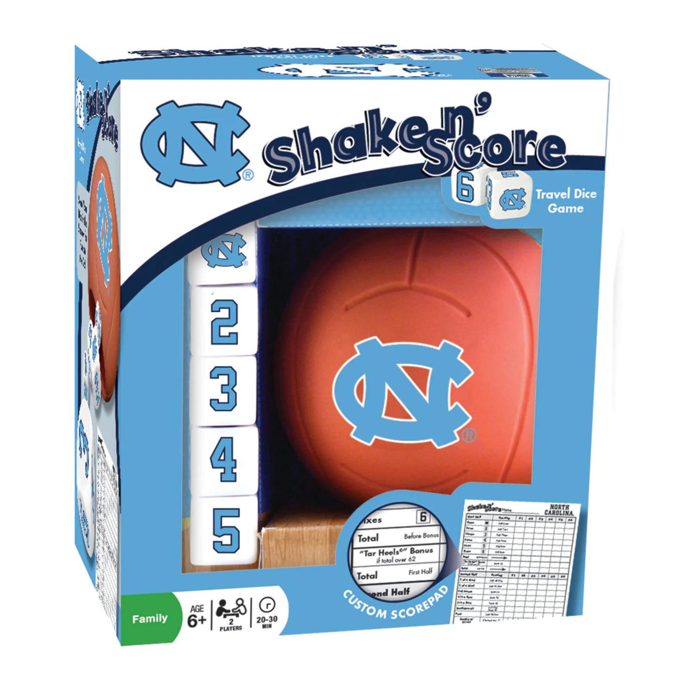 North Carolina Tar Heels Shake n Score Dice Game by MasterPieces