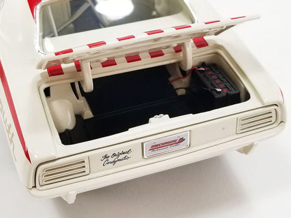 1970 Plymouth HEMI Barracuda Super Stock "Ramchargers" White with Red Stripes Limited Edition to 750 pieces Worldwide 1/18 Diecast Model Car by ACME