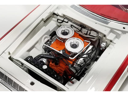 1964 Dodge 330 "Ramchargers" White with Red Graphics and Stripes Limited Edition to 504 pieces Worldwide 1/18 Diecast Model Car by ACME