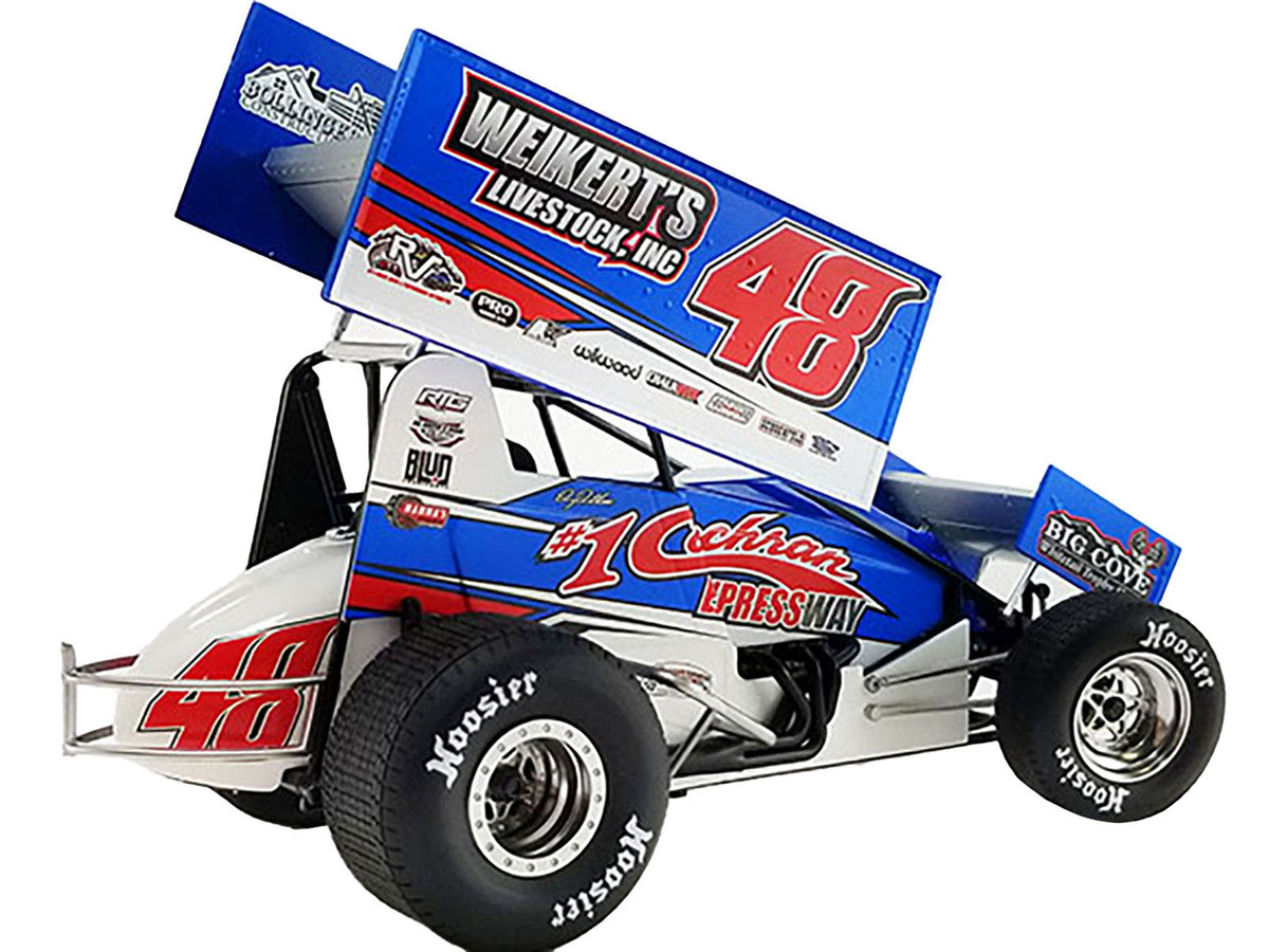 Winged Sprint Car #48 Danny Dietrich Cochran Expressway Weikert's Livestock Inc Gary Kauffman Racing World of Outlaws (2023) 1/18 Diecast Car by ACME