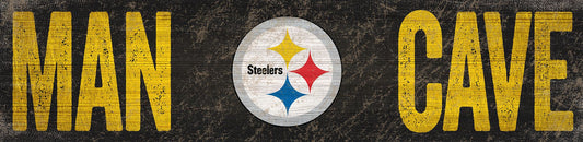 Pittsburgh Steelers Distressed Man Cave Sign by Fan Creations