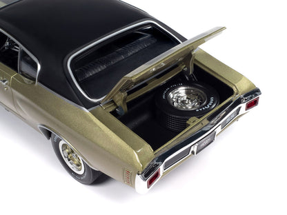 1970 Chevrolet Chevelle SS Tricentennial Gold with Black Stripes & Vinyl Top "Muscle Car & Corvette Nationals" (MCACN) 1/18 Diecast Car by Auto World