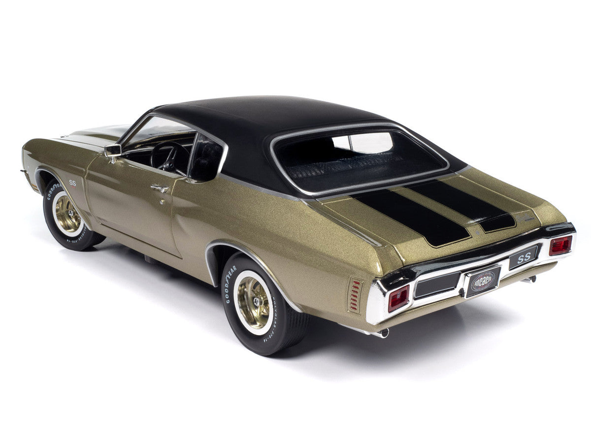 1970 Chevrolet Chevelle SS Tricentennial Gold with Black Stripes & Vinyl Top "Muscle Car & Corvette Nationals" (MCACN) 1/18 Diecast Car by Auto World