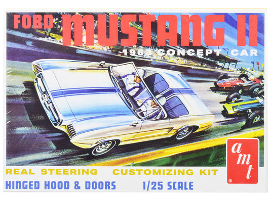 1963 Ford Mustang II Concept Car 1/25 Scale Skill 2 Model Kit by AMT
