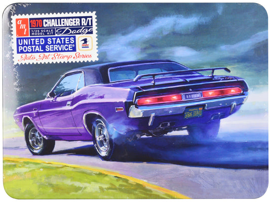 1970 Dodge Challenger R/T USPS (United States Postal Service) "Auto Art Stamp Series" 1/25 Scale Skill 2 Model Kit by AMT