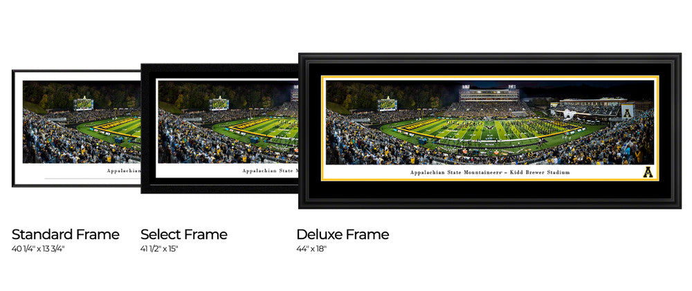 Appalachian State Mountaineers Football Run Out Panoramic Picture - Kidd Brewer Stadium by Blakeway Panoramas Wall Decor