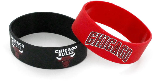 Chicago Bulls Pack of 2 Silicone Bracelet by Aminco