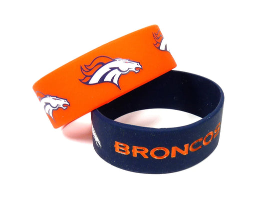 Denver Broncos Pack of 2 Silicone Bracelet by Aminco