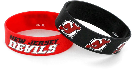 New Jersey Devils Pack of 2 Silicone Bracelet by Aminco