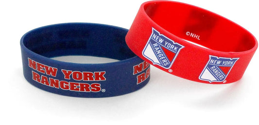 New York Rangers Pack of 2 Silicone Bracelet by Aminco