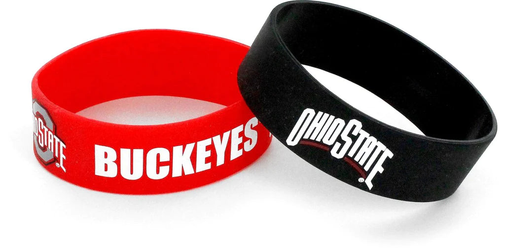 Ohio State Buckeyes Pack of 2 Silicone Bracelet by Aminco