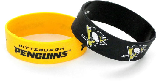Pittsburgh Penguins Pack of 2 Silicone Bracelet by Aminco