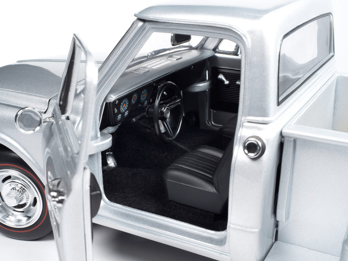 Model car with open door showing detailed interior