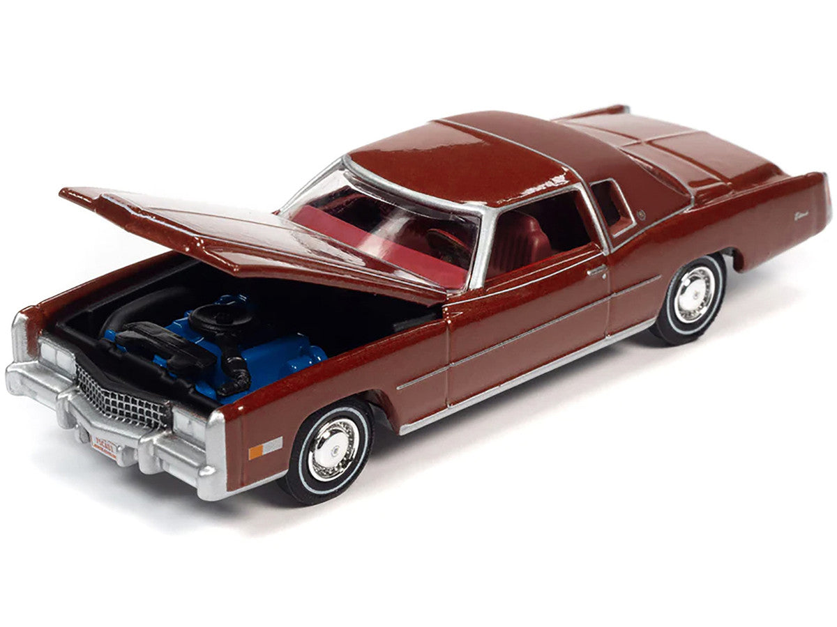 1975 Cadillac Eldorado Firethorn Red Metallic with Rear Section of Roof Matt Dark Red Luxury Cruisers Limited Edition to 14910 pieces 1/64 Diecast Car