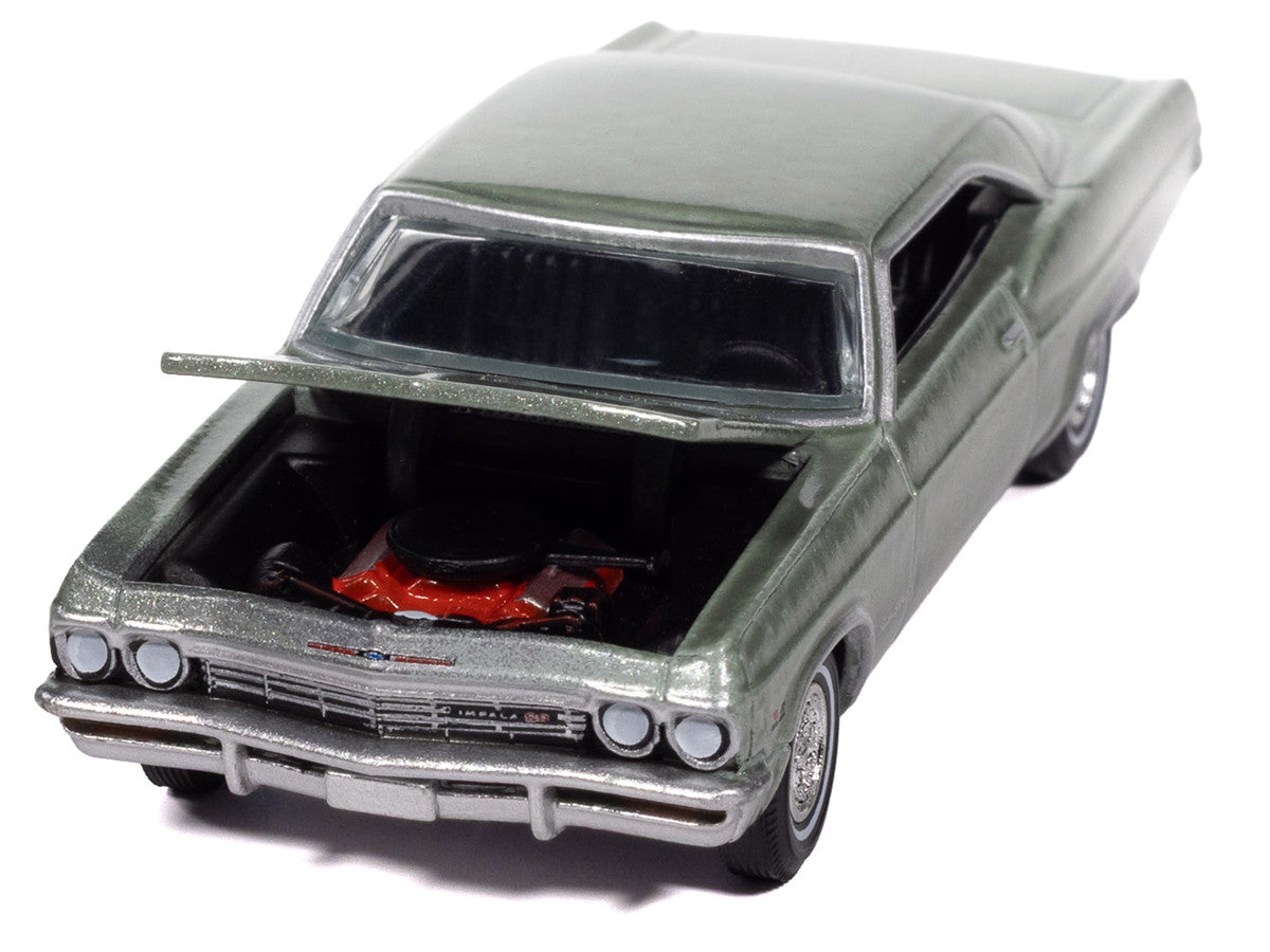 1965 Chevrolet Impala SS 396 Willow Green Metallic "Vintage Muscle" Series 1/64 Diecast Model Car by Auto World