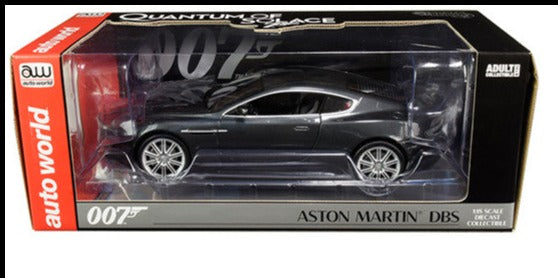 Aston Martin DBS Quantum Silver / Dark Gray Metallic (James Bond 007) "Quantum of Solace" (2008) Movie 1/18 Diecast Model Car by Autoworld