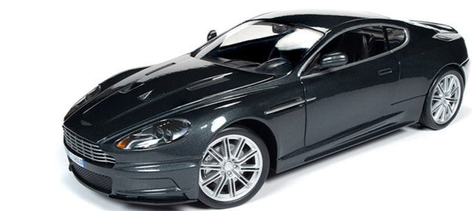 Aston Martin DBS Quantum Silver / Dark Gray Metallic (James Bond 007) "Quantum of Solace" (2008) Movie 1/18 Diecast Model Car by Autoworld