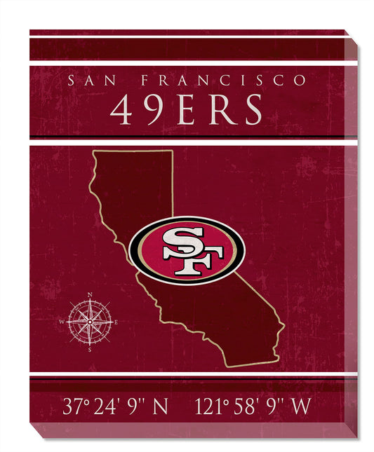 San Francisco 49ers 16" x 20" Canvas Sign by Fan Creations