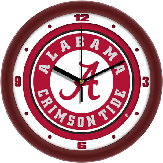Alabama Crimson Tide 11.5" Wall Clock with team logo, quartz movement, and mineral glass crystal for superior visibility