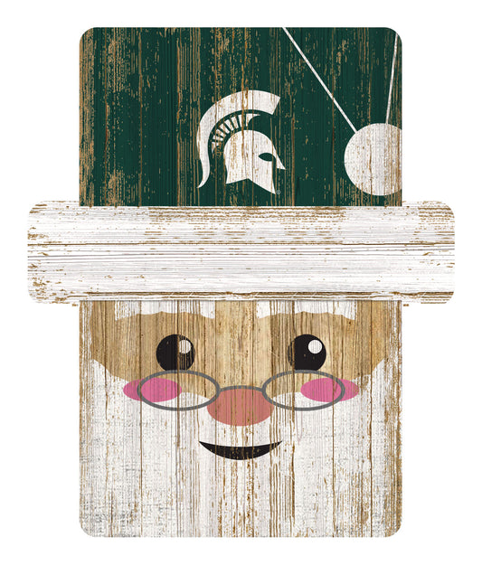 Michigan State Spartans Santa Ornament by Fan Creations