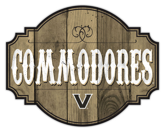 "Brand new Vanderbilt Commodores NCAA Homegating Distressed Sign by Fan Creations, 12 or 24 inches, MDF, multicolored, team logo, officially licensed."