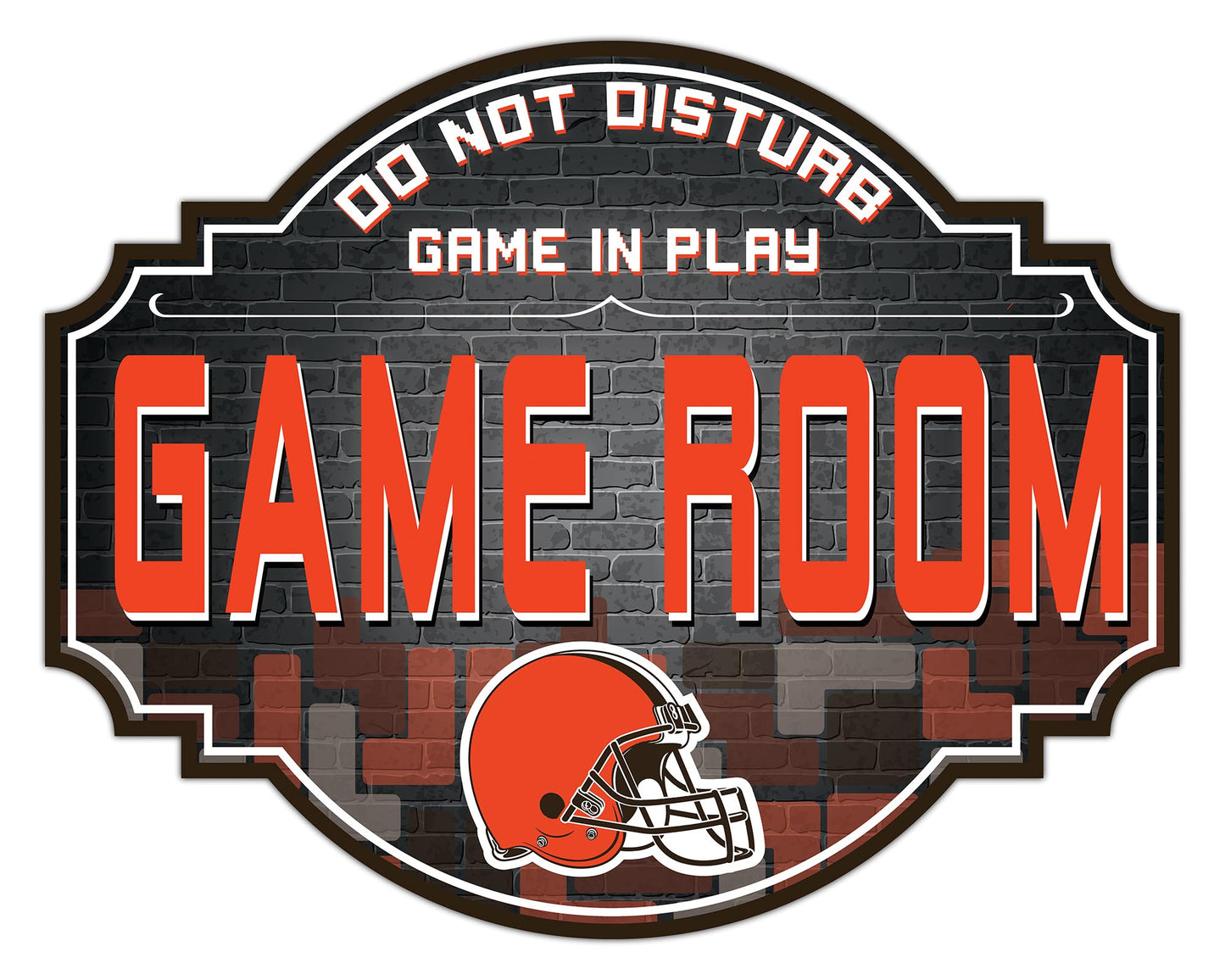 Cleveland Browns 12" Tetris Game Room Tavern Sign by Fan Creations