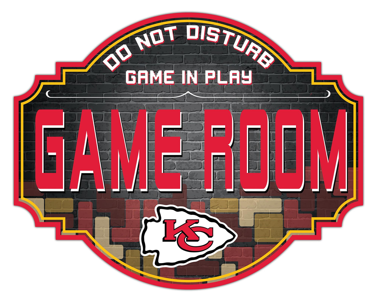 Kansas City Chiefs 12" Tetris Game Room Tavern Sign by Fan Creations