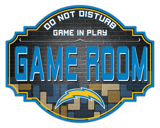 Los Angeles Chargers 12" Tetris Game Room Tavern Sign by Fan Creations