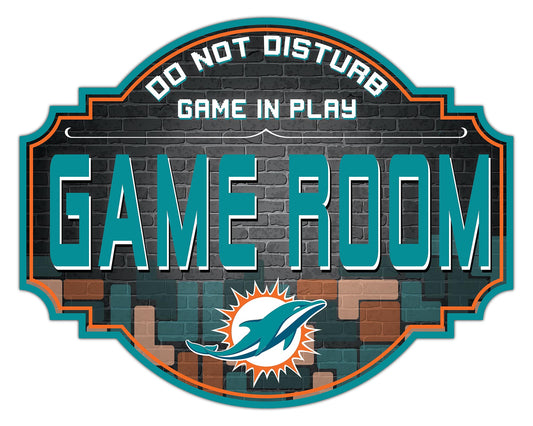 Miami Dolphins 12" Tetris Game Room Tavern Sign by Fan Creations