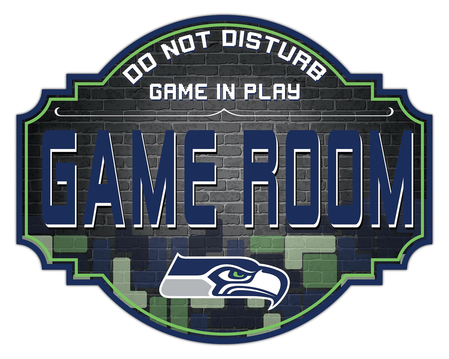 Seattle Seahawks 12" Tetris Game Room Tavern Sign by Fan Creations