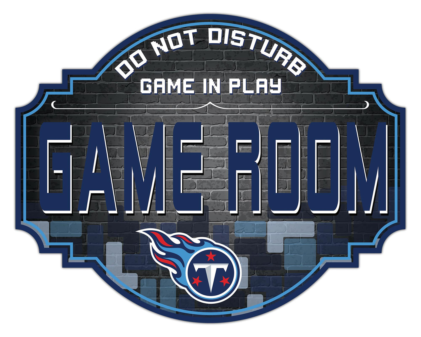 Tennessee Titans 12" Tetris Game Room Tavern Sign by Fan Creations