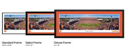 Clemson Tigers Football Run Out Panoramic Picture - Memorial Stadium Fan Cave Decor by Blakeway Panoramas