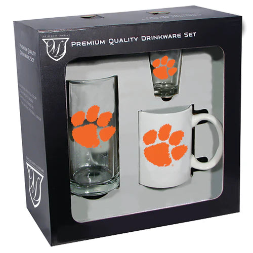 Clemson Tigers 3pc. Drinkware Set by The Memory Company