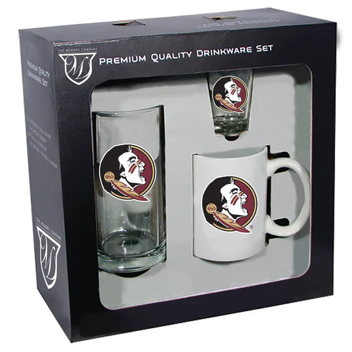 Florida State Seminoles 3pc. Drinkware Set by The Memory Company