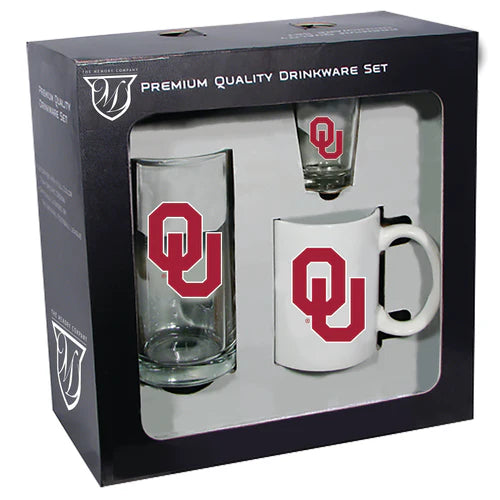 Oklahoma Sooners 3pc. Drinkware Set by The Memory Company
