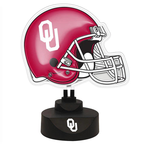 Oklahoma Sooners Neon Helmet Lamp by Memory Company
