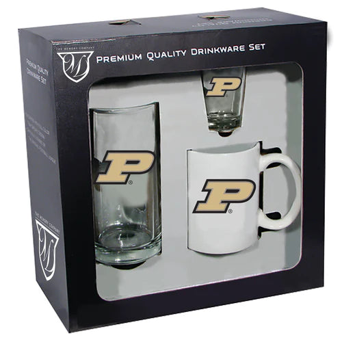 Purdue Boilermakers 3pc. Drinkware Set by The Memory Company