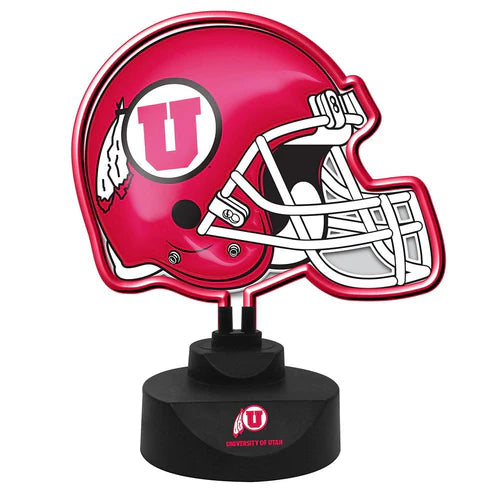 Utah Utes Neon Helmet Lamp by Memory Company