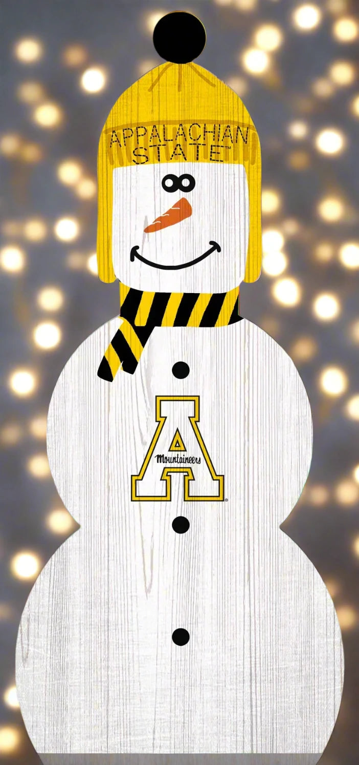 Appalachian State Mountaineers 31" Distressed Snowman Leaner by Fan Creations