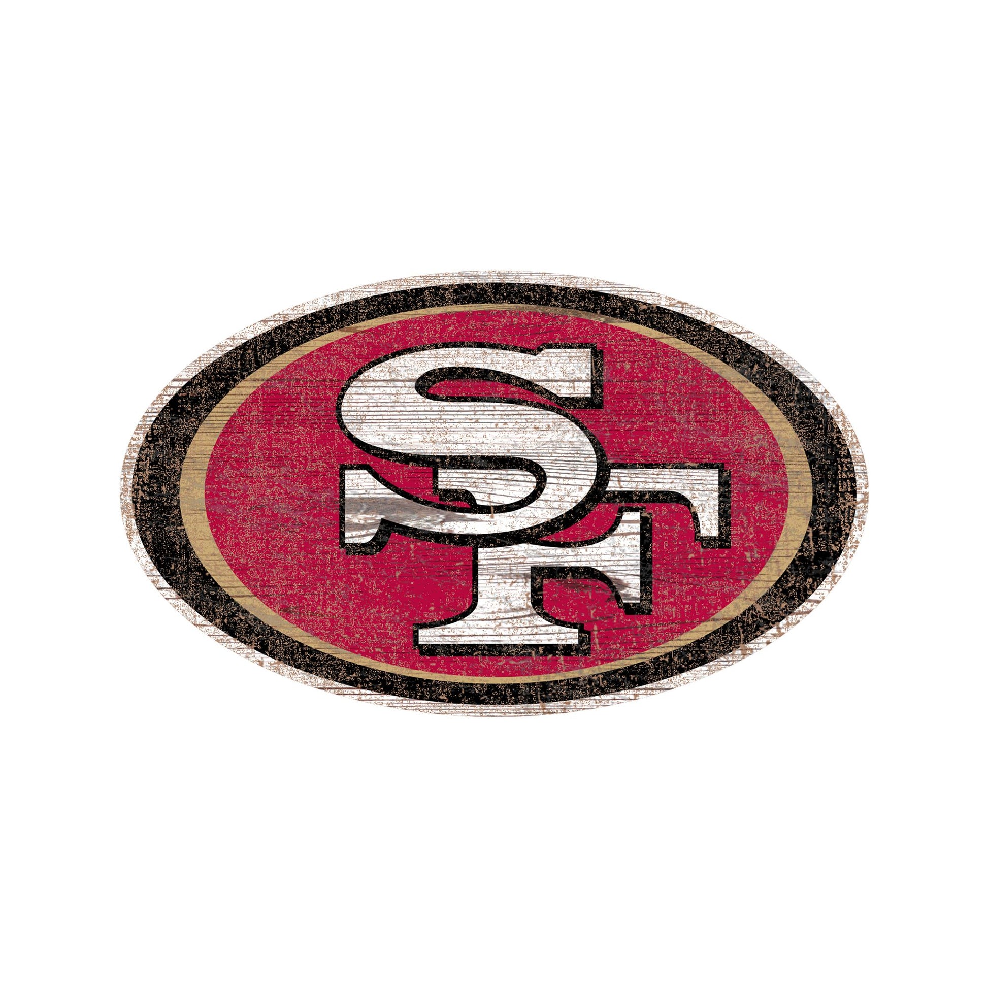 San Francisco 49ers Silhouette Logo Cutout Circle – Fan Creations GA