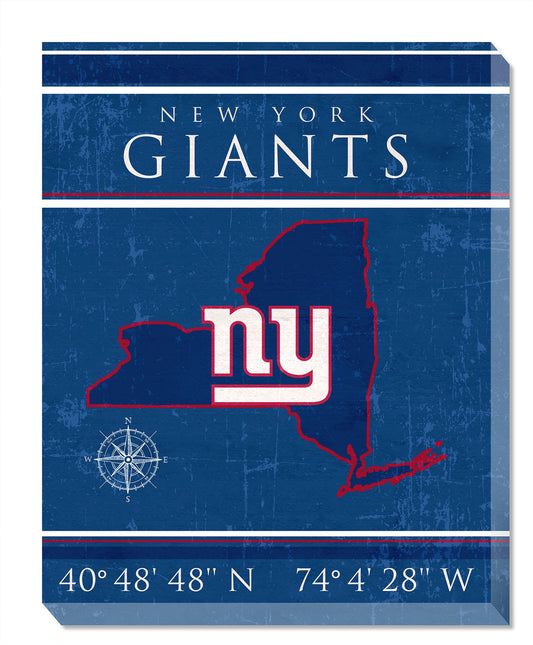 New York Giants 16" x 20" Canvas Sign by Fan Creations