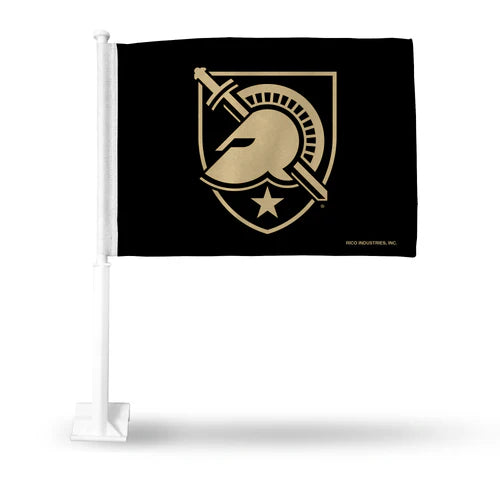 Army West Point Black Knights 16x19.5-inch Car Flag, Double-Sided Logo, Weather-Resistant, Made in USA, Free Shipping.