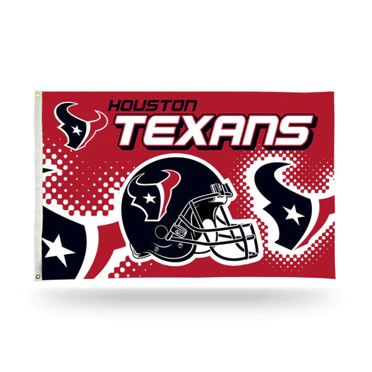 Houston Texans Helmet Design 3' x 5' Banner Flag by Rico Industries