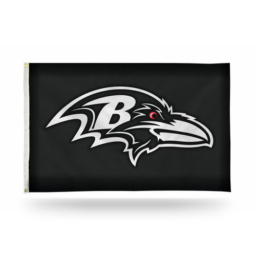 Baltimore Ravens Carbon Fiber Design 3' x 5' Banner Flag by Rico