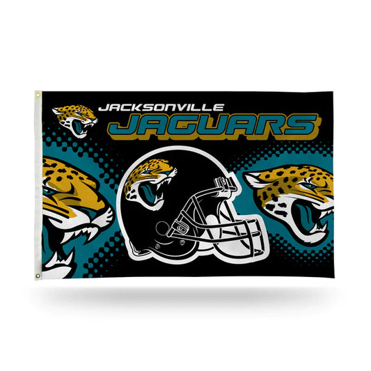Jacksonville Jaguars Helmet Design 3' x 5' Banner Flag by Rico