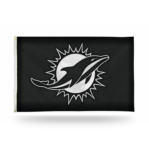 Miami Dolphins Carbon Fiber Design 3' x 5' Banner Flag by Rico Industries