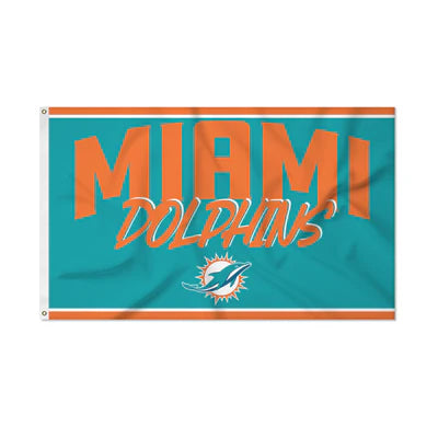 Miami Dolphins 3' x 5' Script Banner Flag by Rico