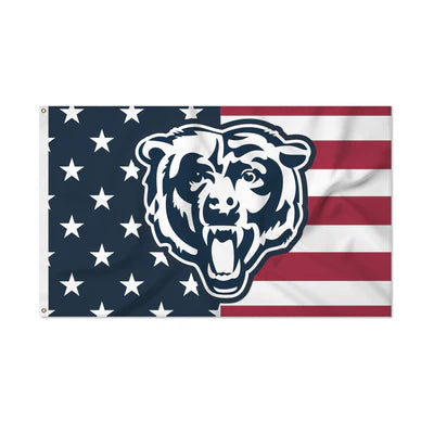 Chicago Bears 3' x 5' USA Banner Flag by Rico