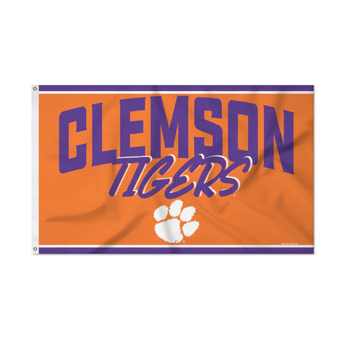 Clemson Tigers 3' x 5' Script Banner Flag by Rico